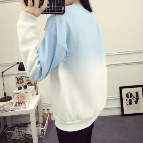 Two Gradient Color Sweatshirt