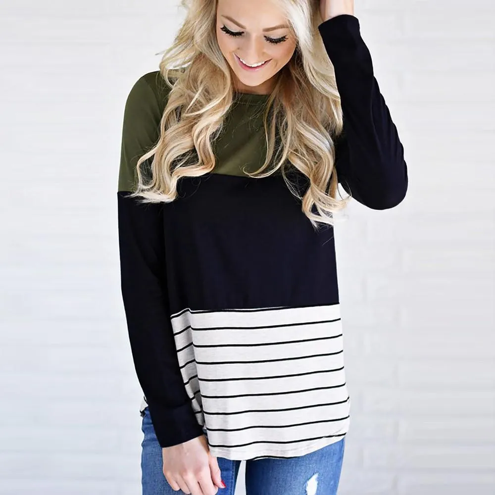 Two Tone & Striped Shirt