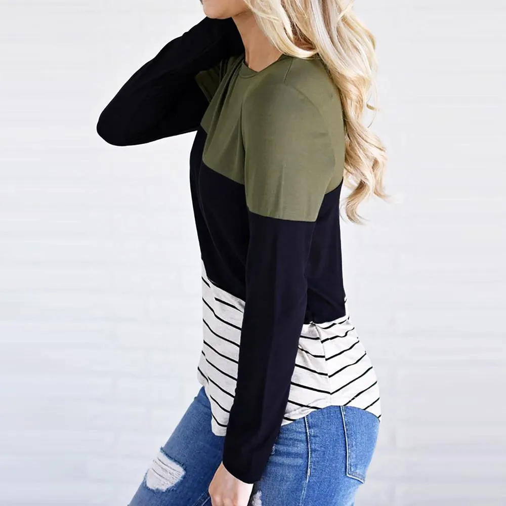 Two Tone & Striped Shirt