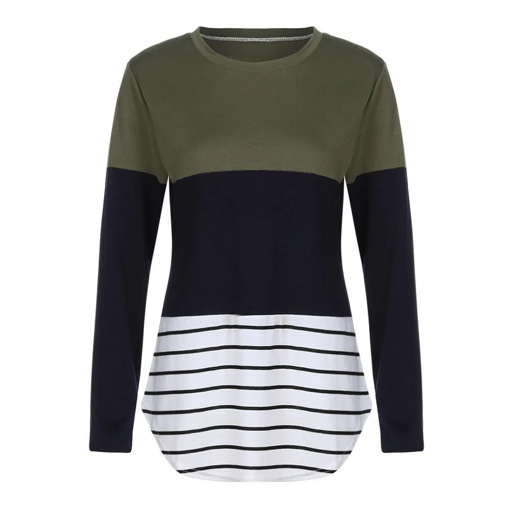 Two Tone & Striped Shirt