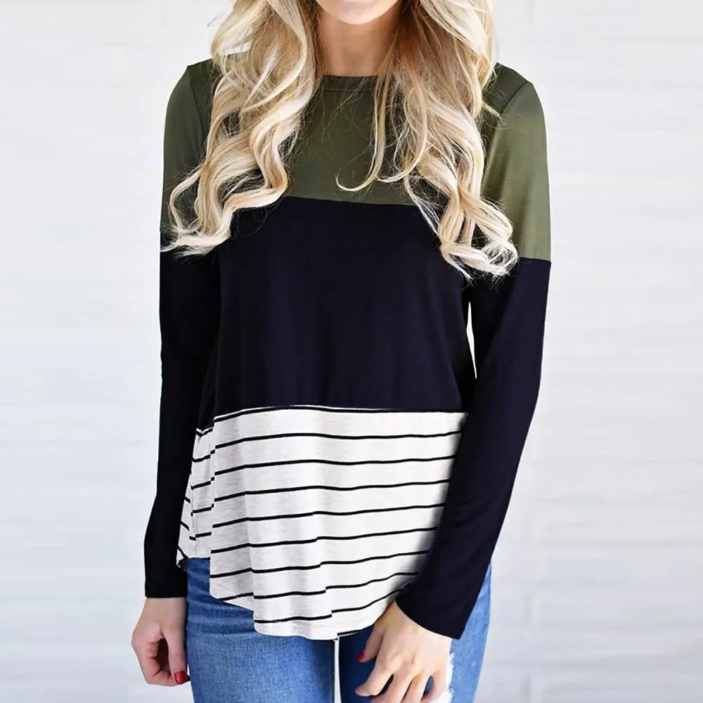 Two Tone & Striped Shirt