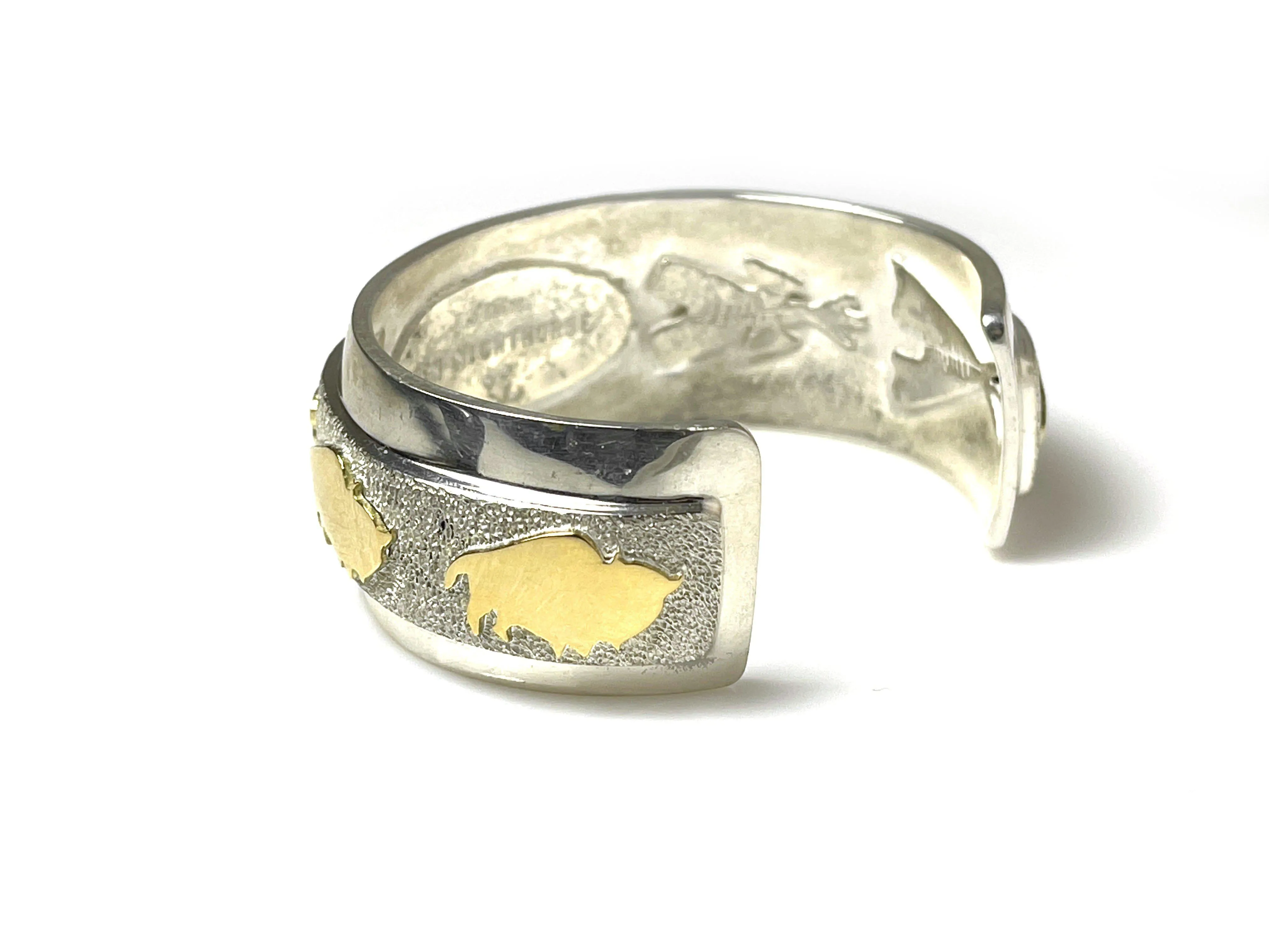 Two Tone Buffalo / Teepee Cuff Bracelet