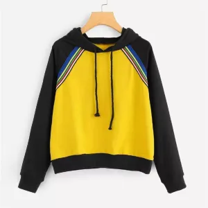 Two Tone Striped Hoodie