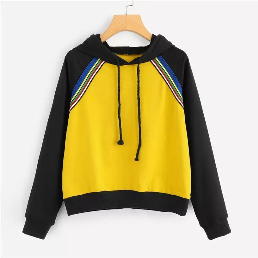 Two Tone Striped Hoodie