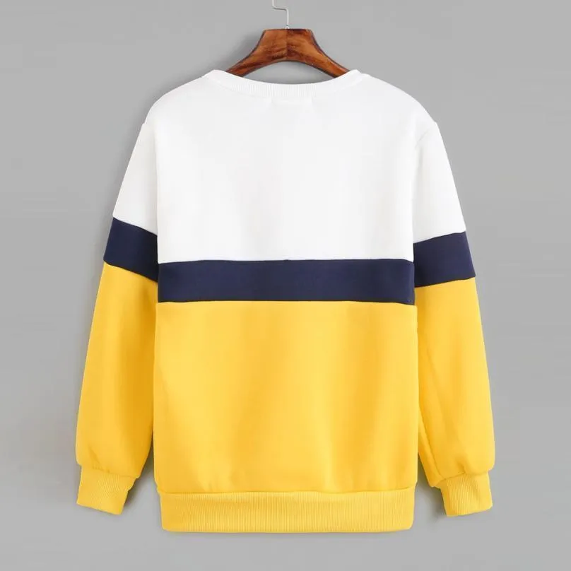 Two Tone Striped Sweatshirt