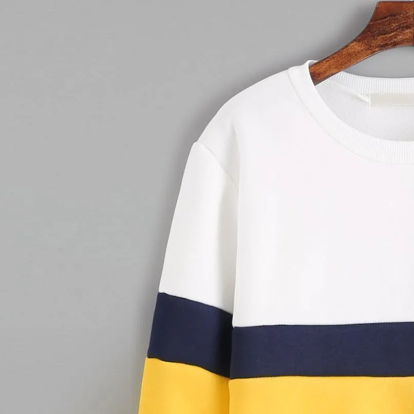 Two Tone Striped Sweatshirt