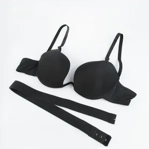 U Backless  Deep U Low Cut Push Up Bra