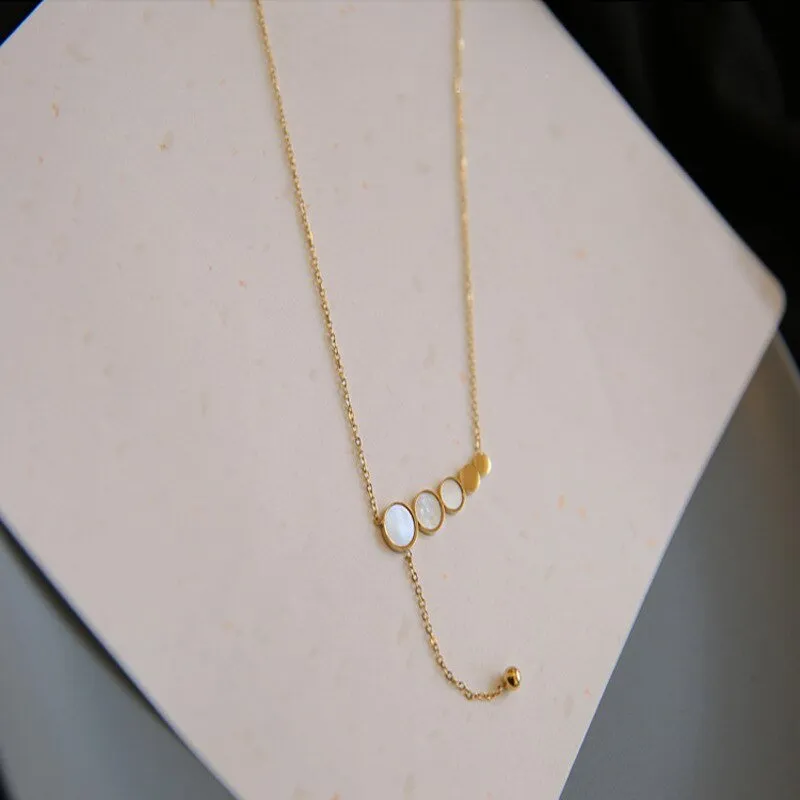 Unique Beans Tassel Necklace Gold For Women Wedding Jewelry