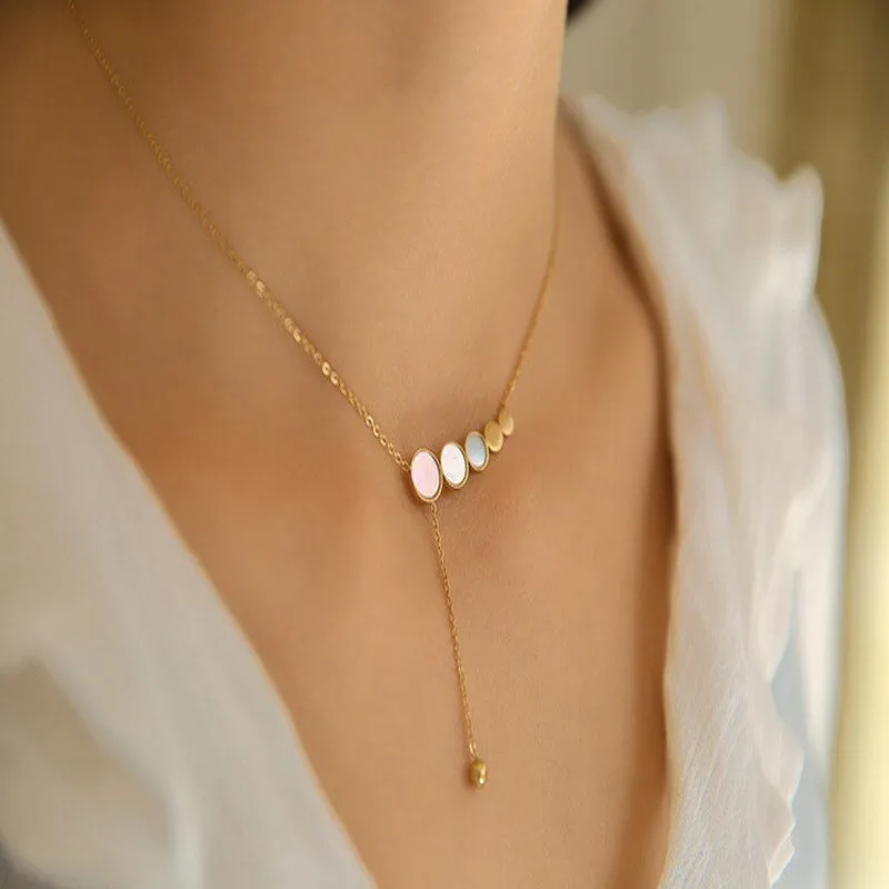 Unique Beans Tassel Necklace Gold For Women Wedding Jewelry