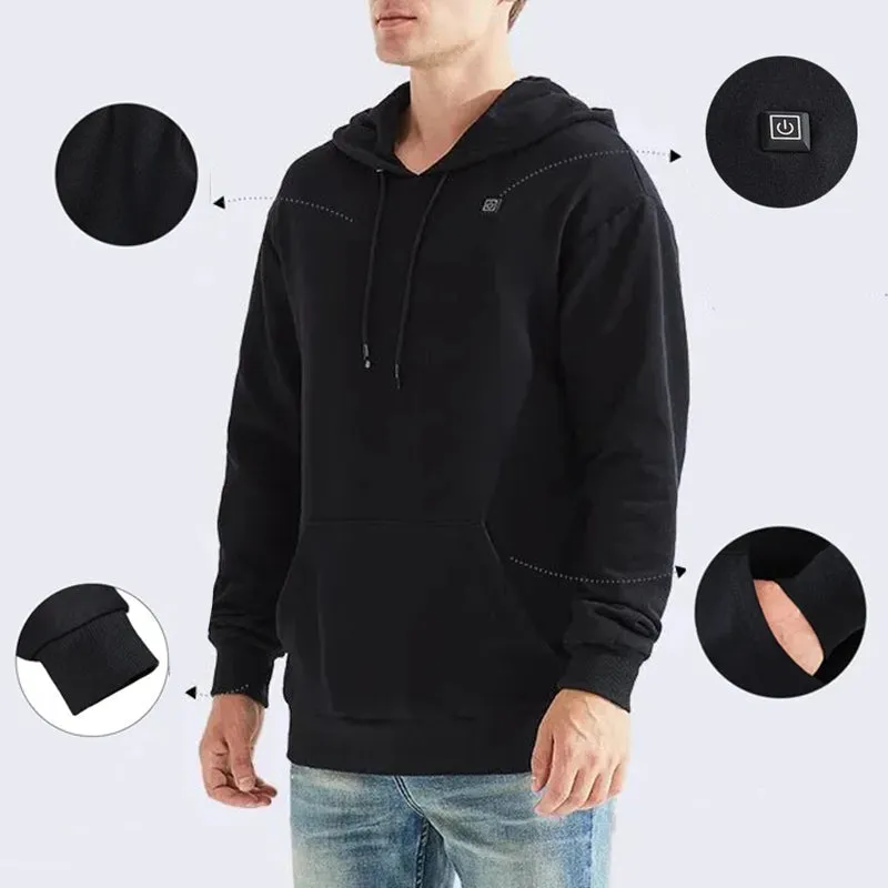 USB power heated hooded sweatshirt