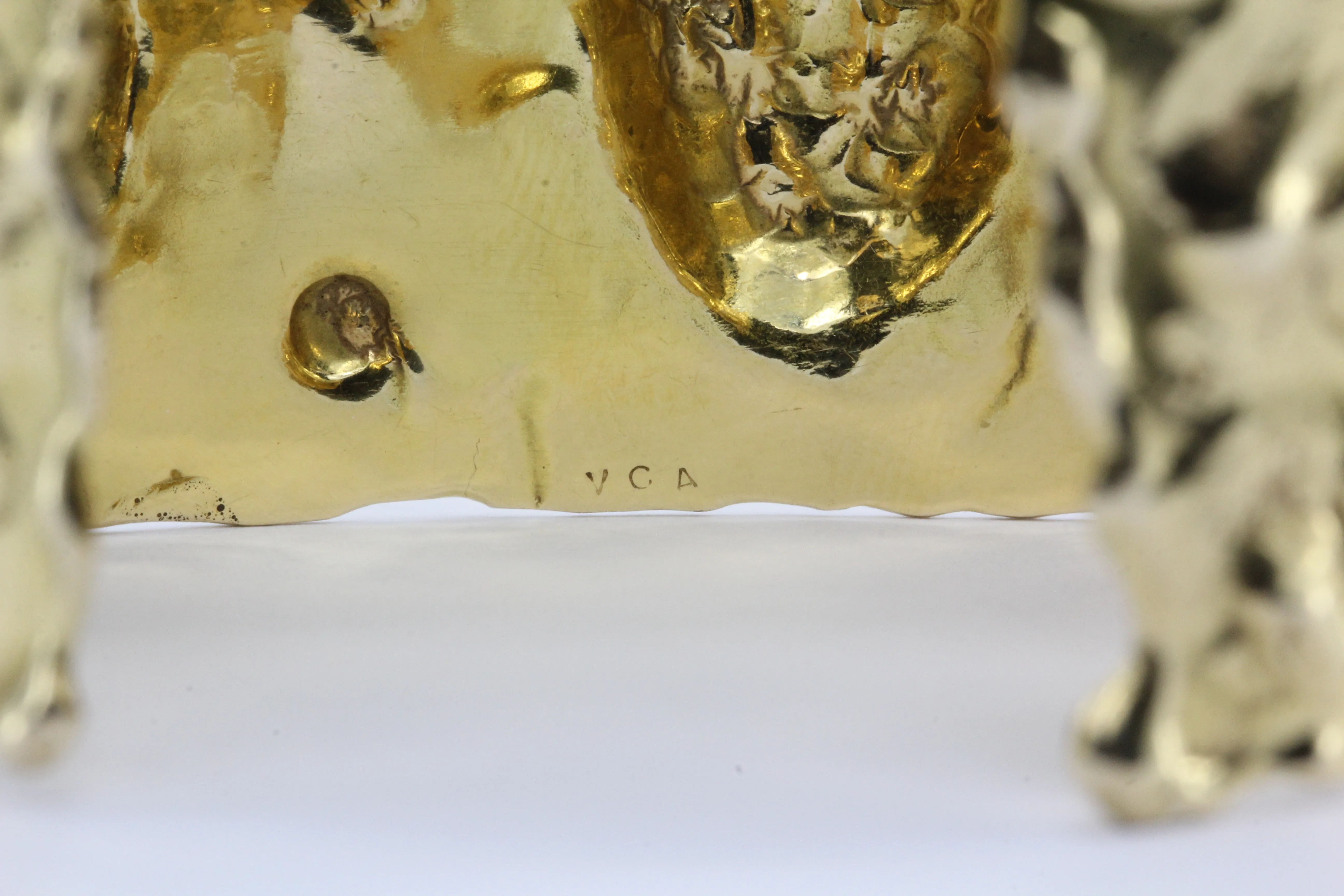 Van Cleef & Arpels 18K Gold Jackie-O Manchettes Cuff Bracelets Pair c.1970
