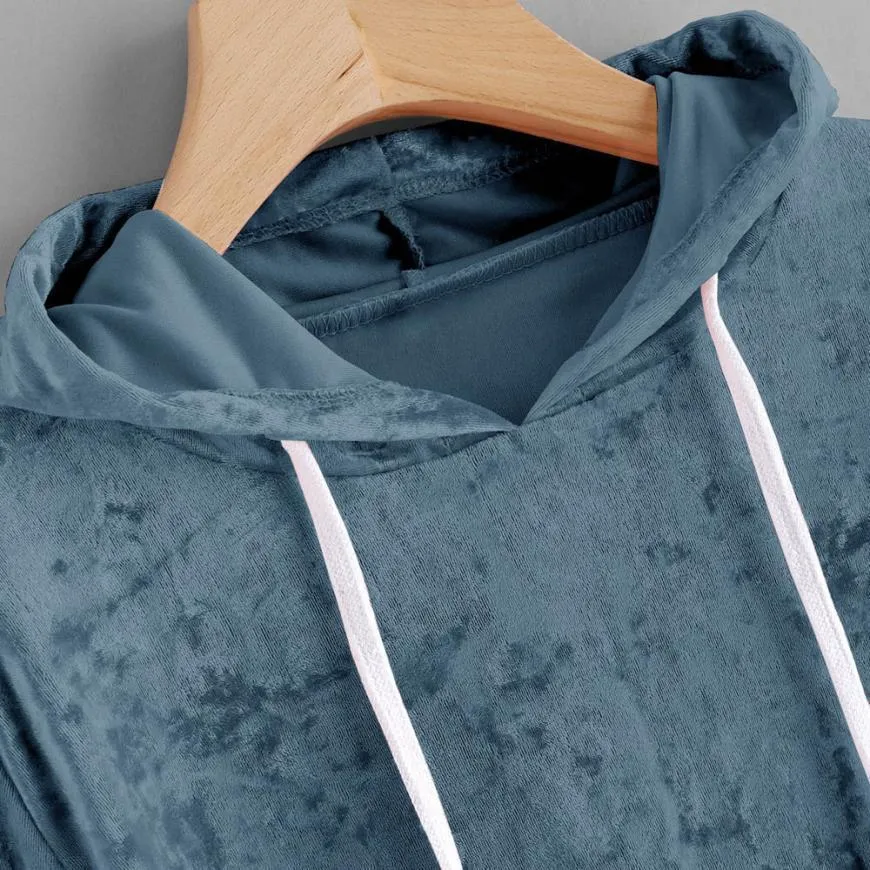 Velvet Crop Hoodie