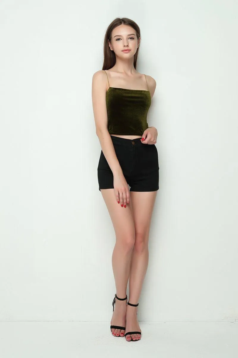 Velvet Crop Top