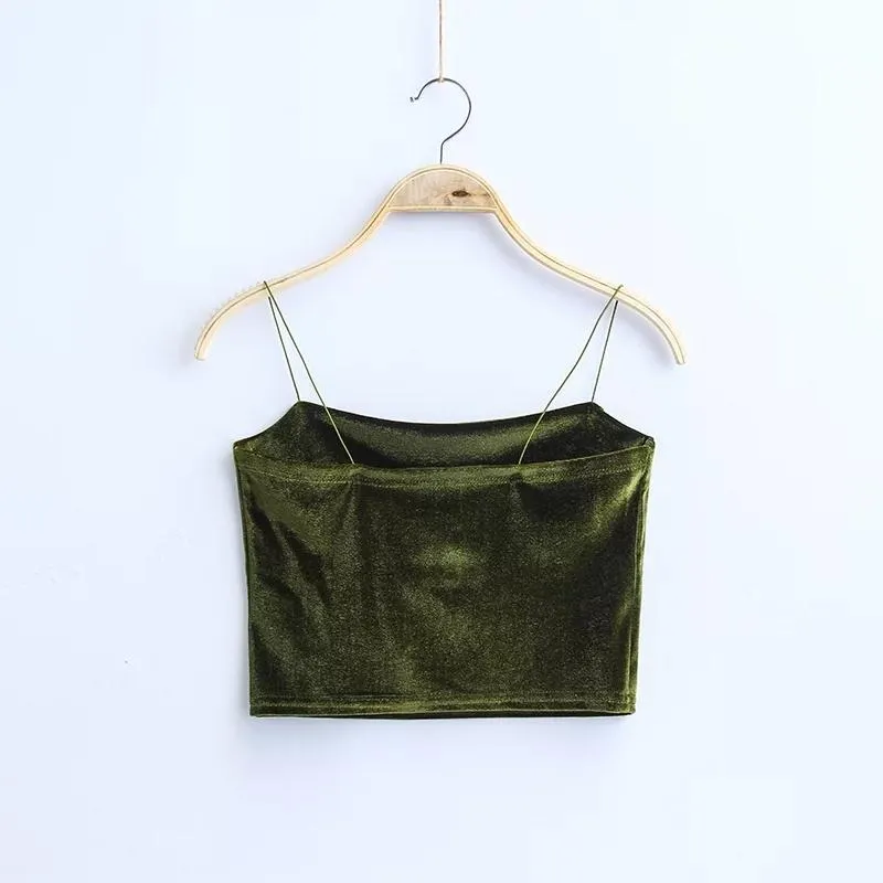 Velvet Crop Top