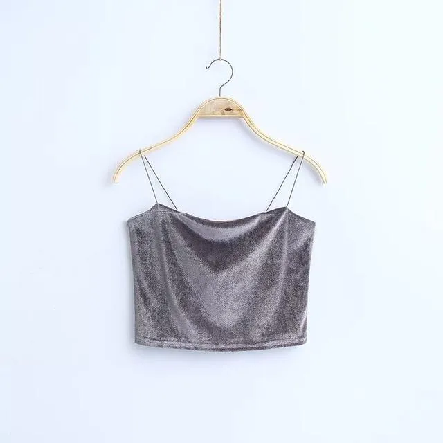 Velvet Crop Top
