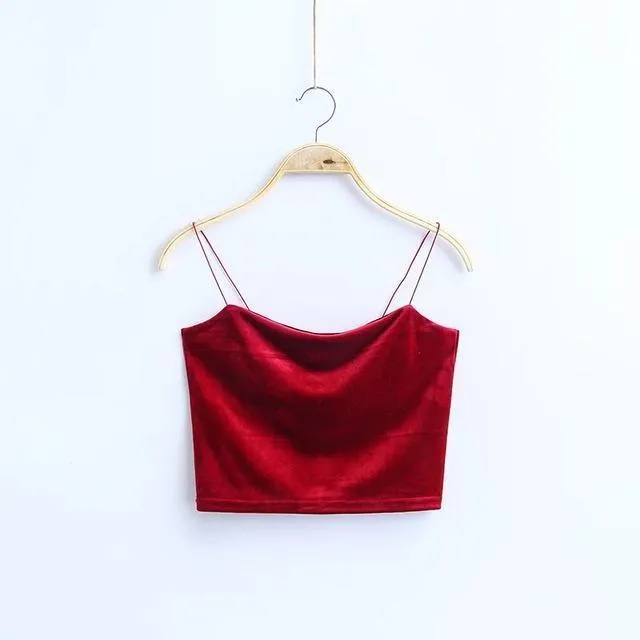 Velvet Crop Top