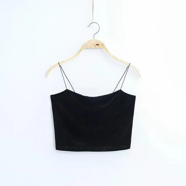Velvet Crop Top