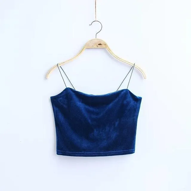 Velvet Crop Top