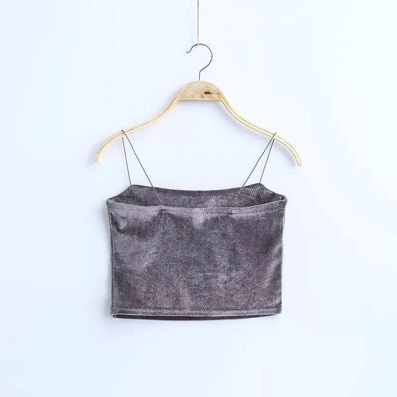 Velvet Crop Top