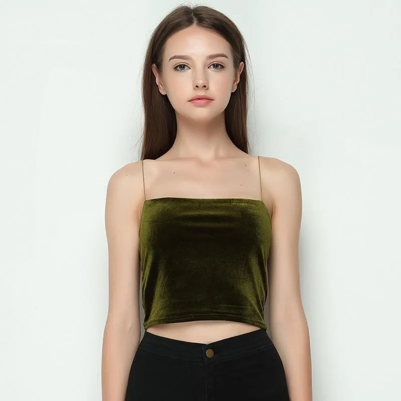 Velvet Crop Top