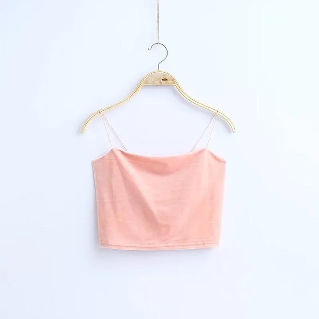 Velvet Crop Top