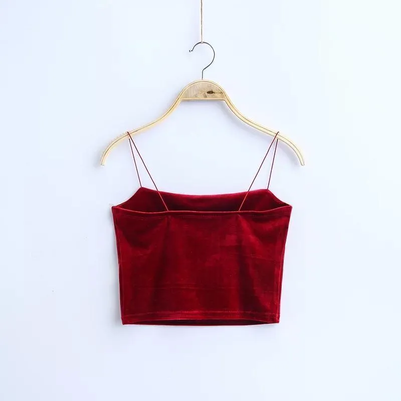 Velvet Crop Top