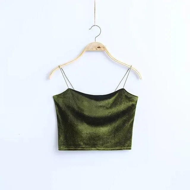 Velvet Crop Top