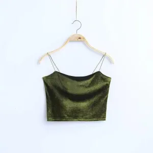 Velvet Crop Top