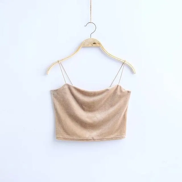 Velvet Crop Top