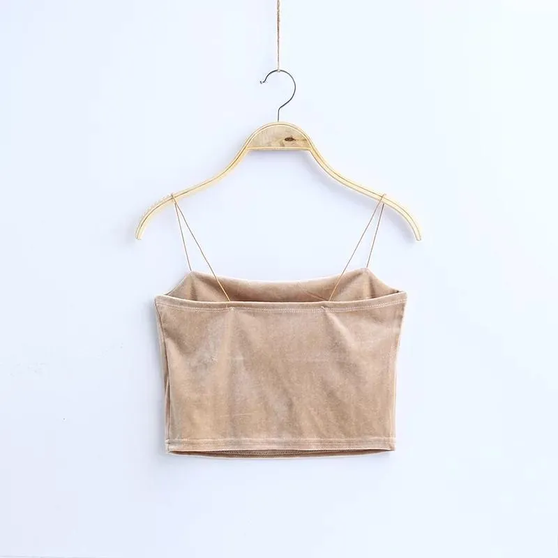 Velvet Crop Top