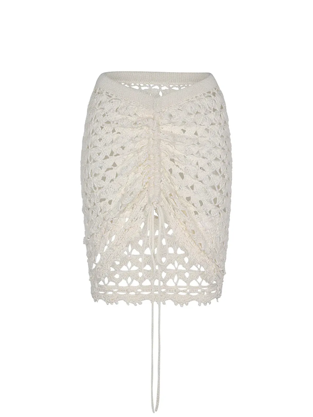 Vera Ivory Crochet Skirt ::RET