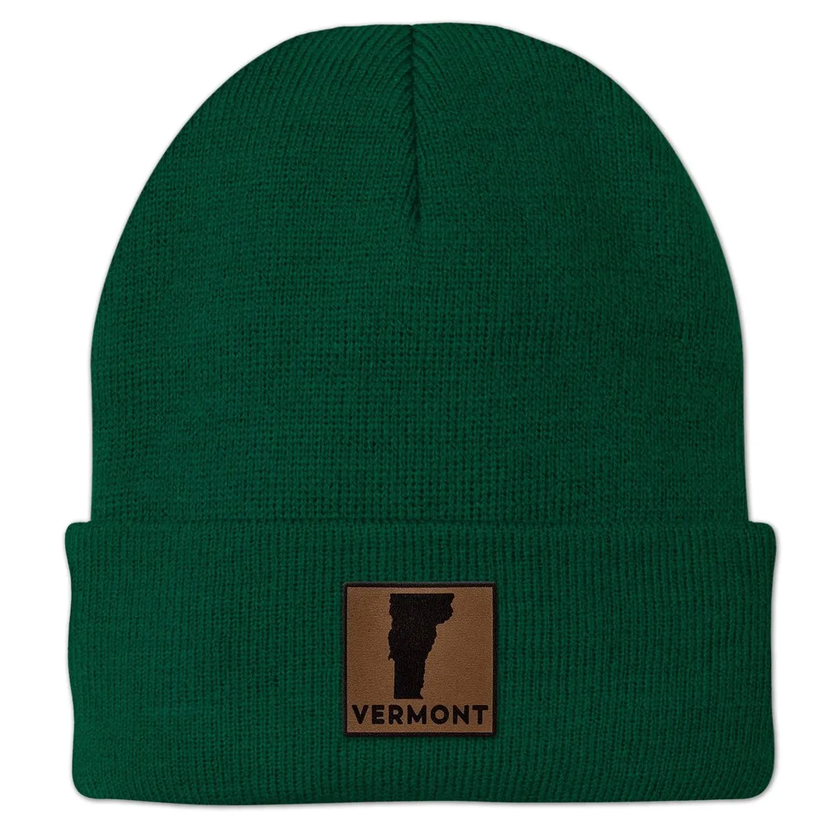 Vermont Leather Patch Cuff Knit