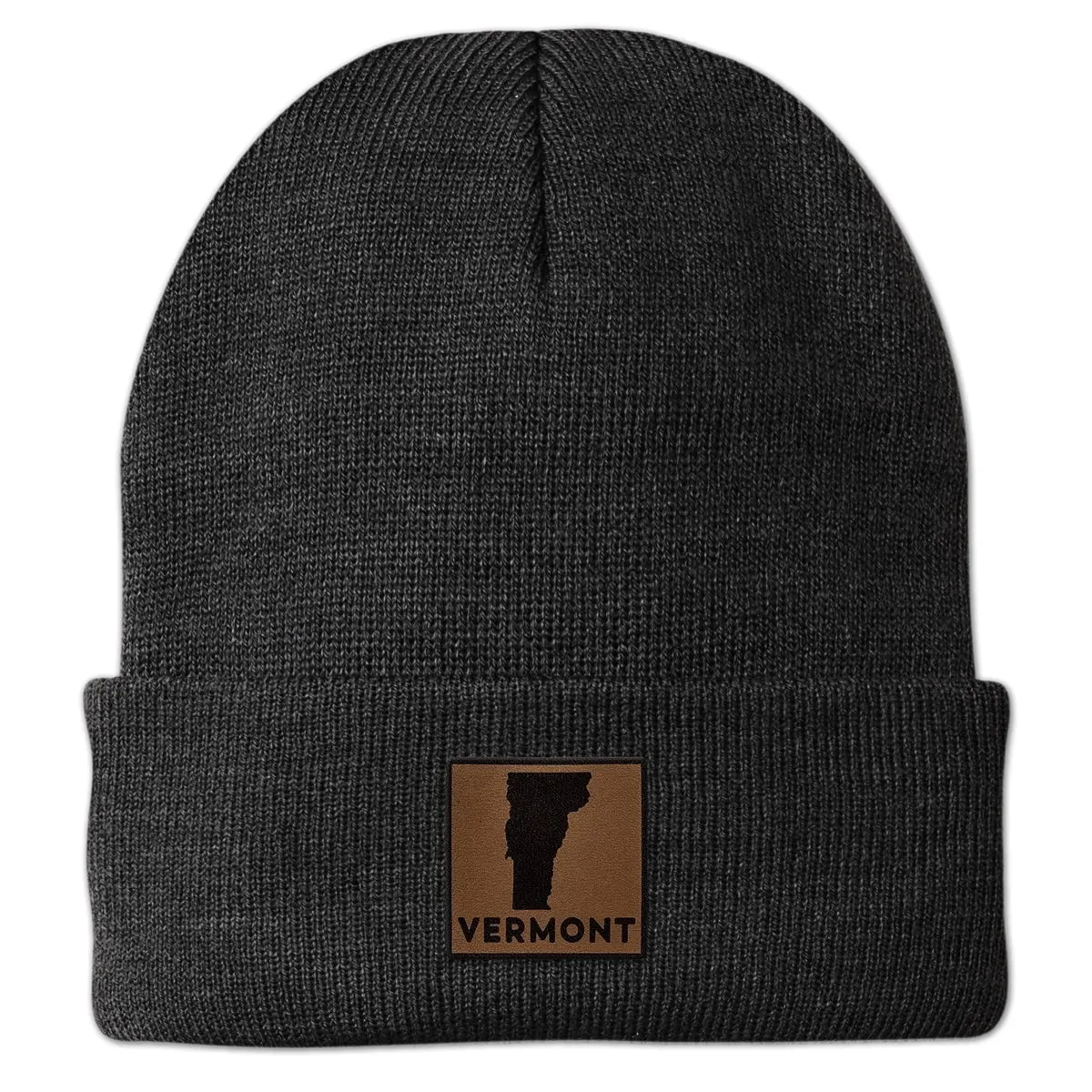 Vermont Leather Patch Cuff Knit