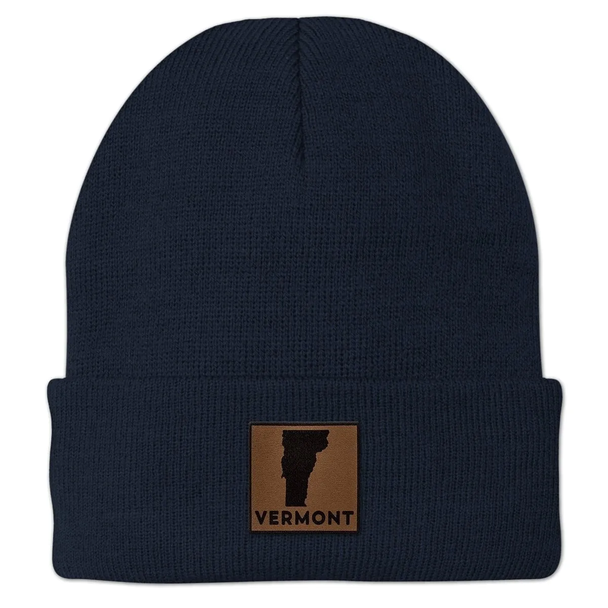 Vermont Leather Patch Cuff Knit