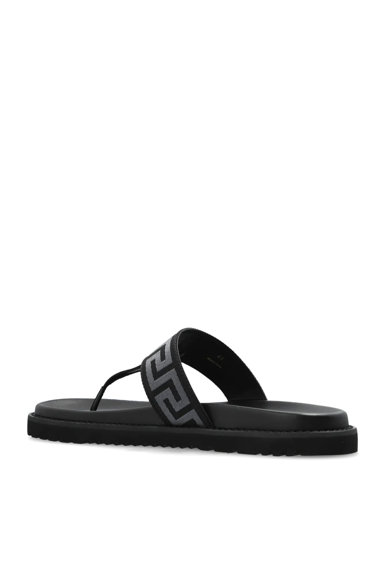 Versace Flip flops with ‘Greca’ pattern in BLACK - 39