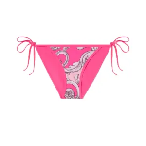VERSACE SILVER BAROQUE REVERSIBLE BIKINI BOTTOMS FUXIA/ROSE