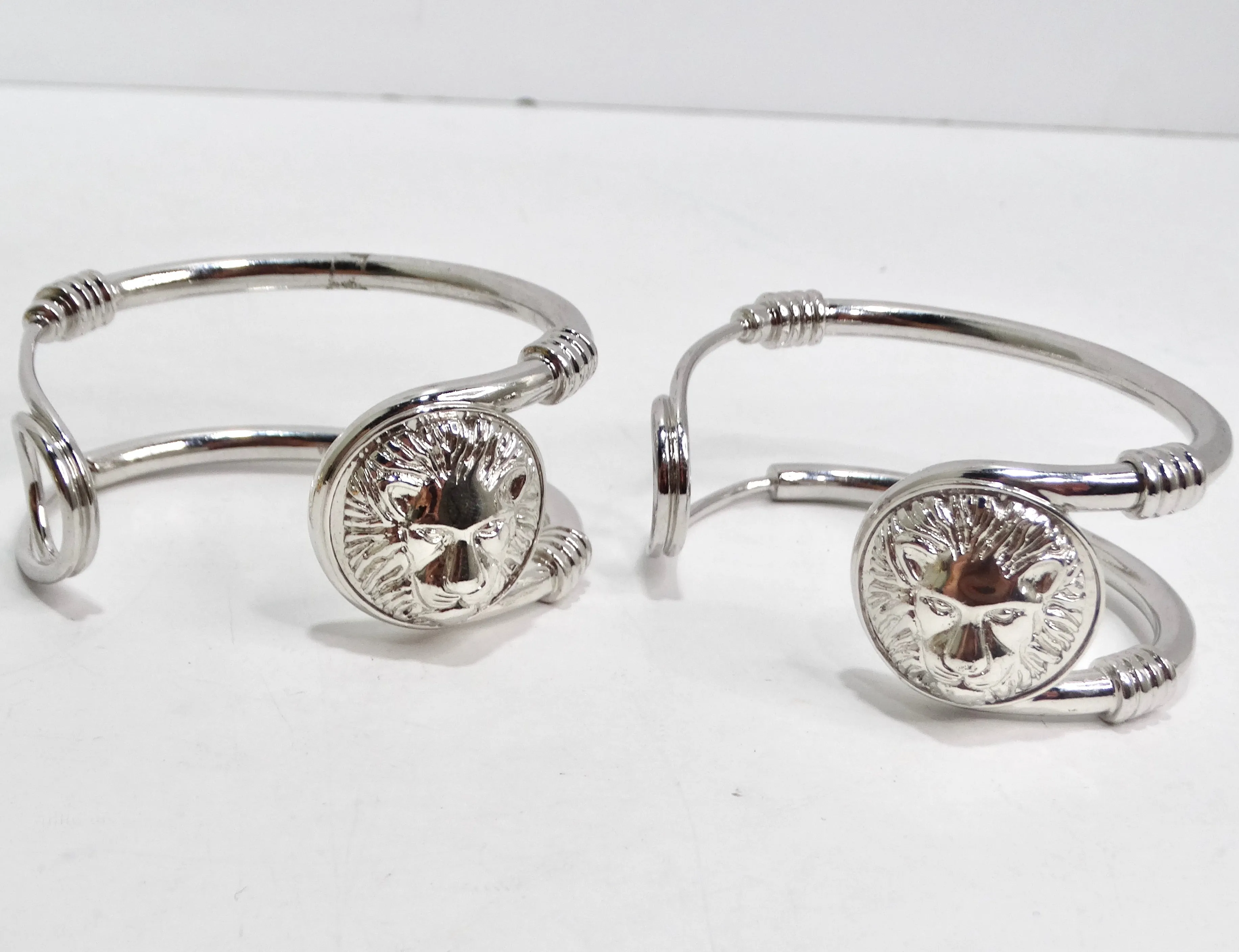 Versus Versace Lion Saftey Pin Cuff Bracelet Set