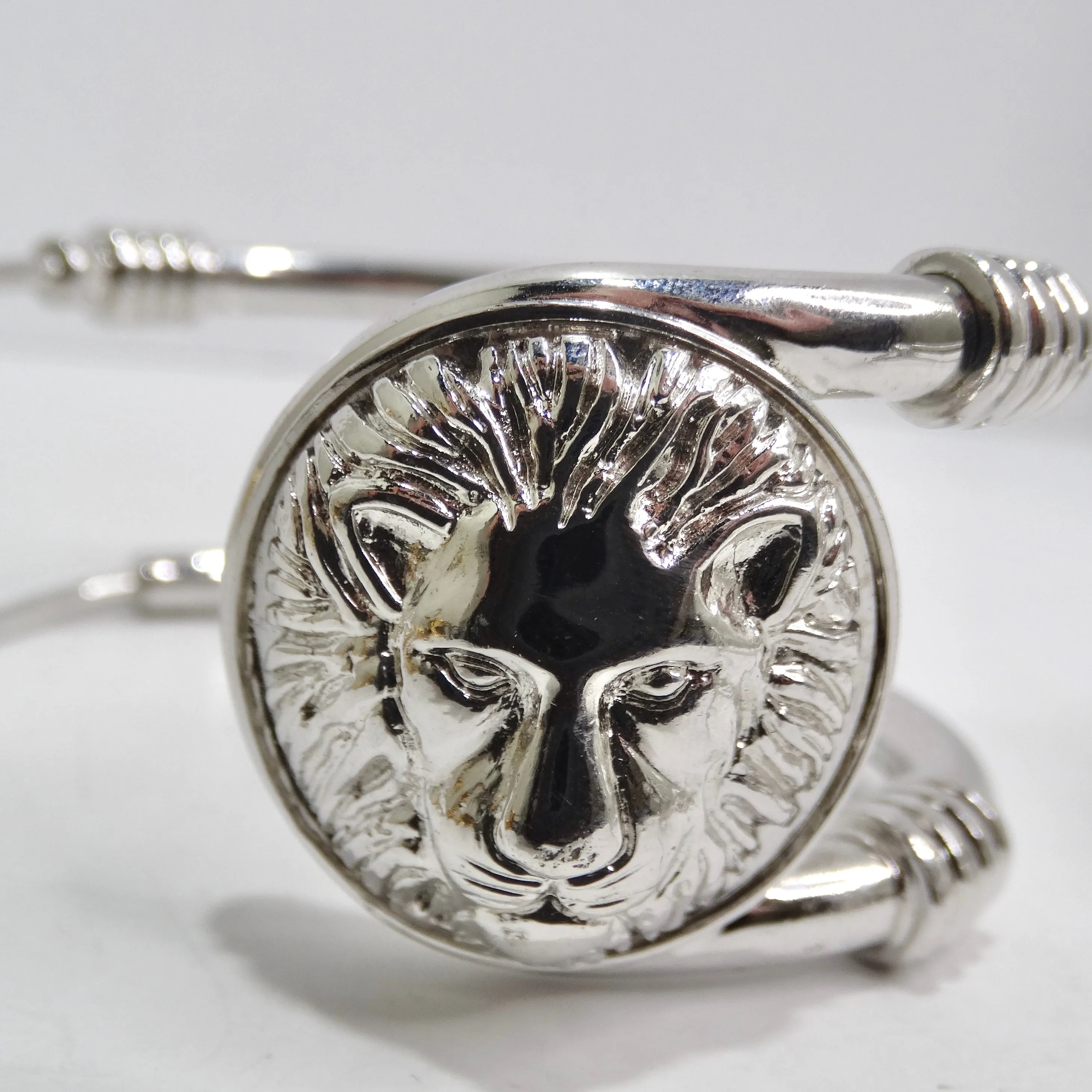 Versus Versace Lion Saftey Pin Cuff Bracelet Set