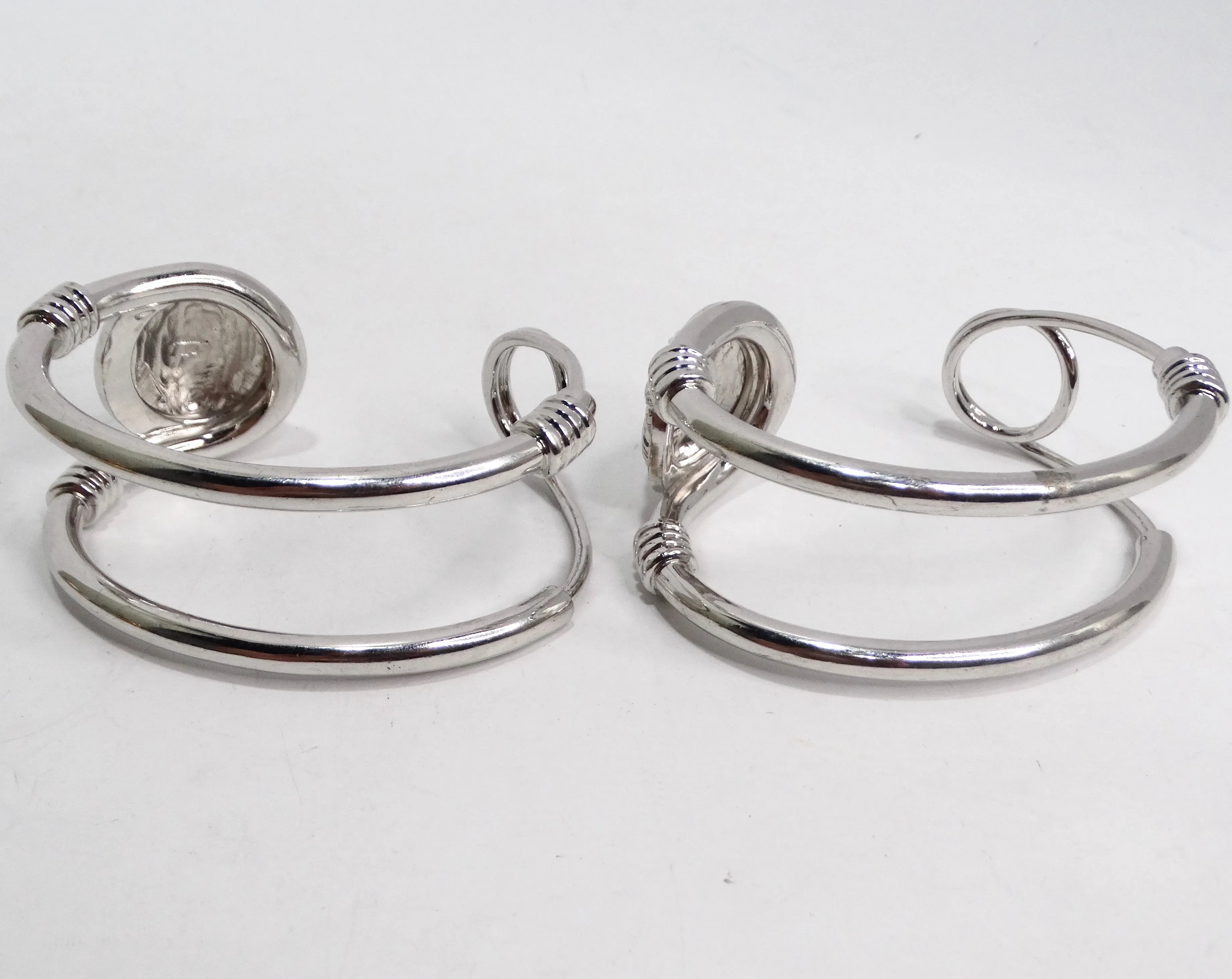 Versus Versace Lion Saftey Pin Cuff Bracelet Set