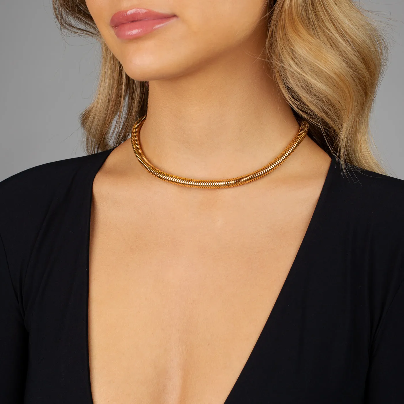 Vintage Chunky Snake Chain Necklace