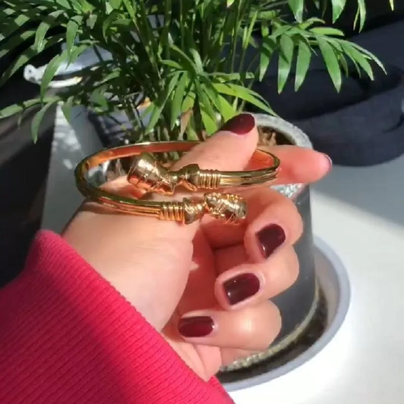 Vintage Queen Jewelry Bracelets For Women Gold Cuff Bangle
