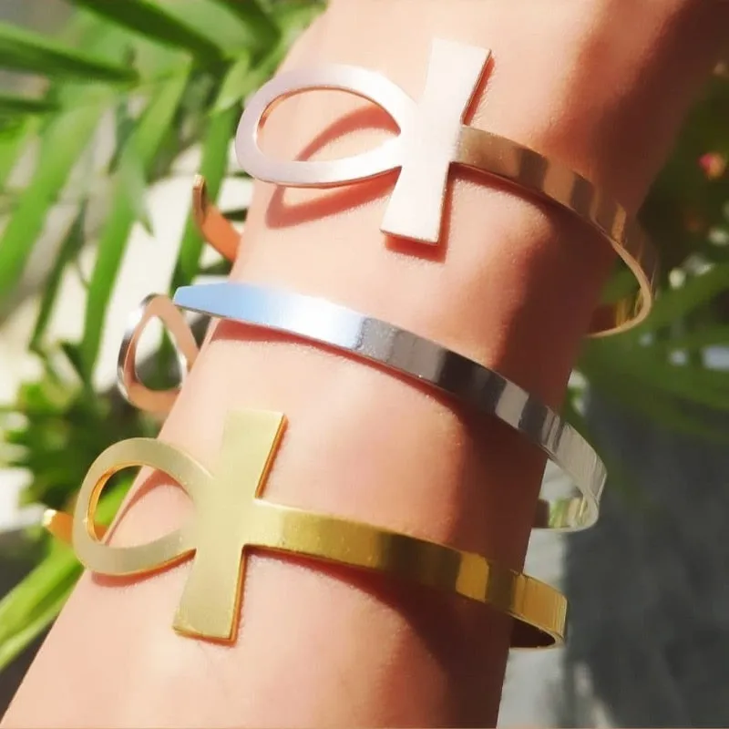 Vintage Queen Jewelry Bracelets For Women Gold Cuff Bangle
