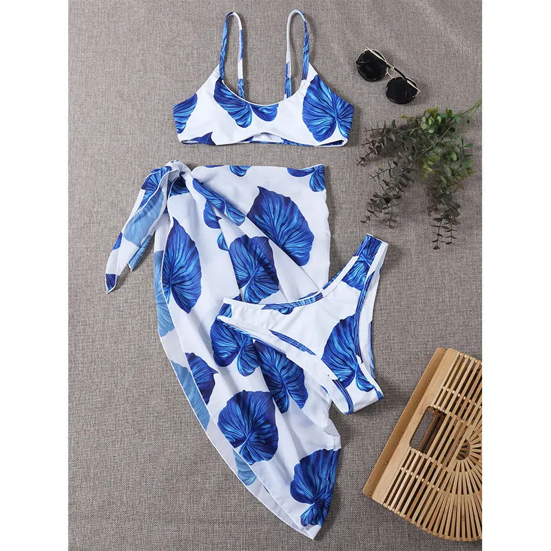 Vivid Waves: Printed Bikini Set