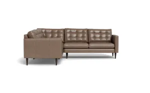 Wallace 102" Leather Corner Sectional
