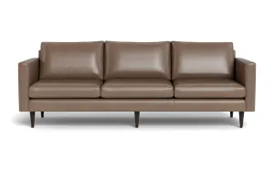 Wallace 98" Leather Untufted Estate Sofa