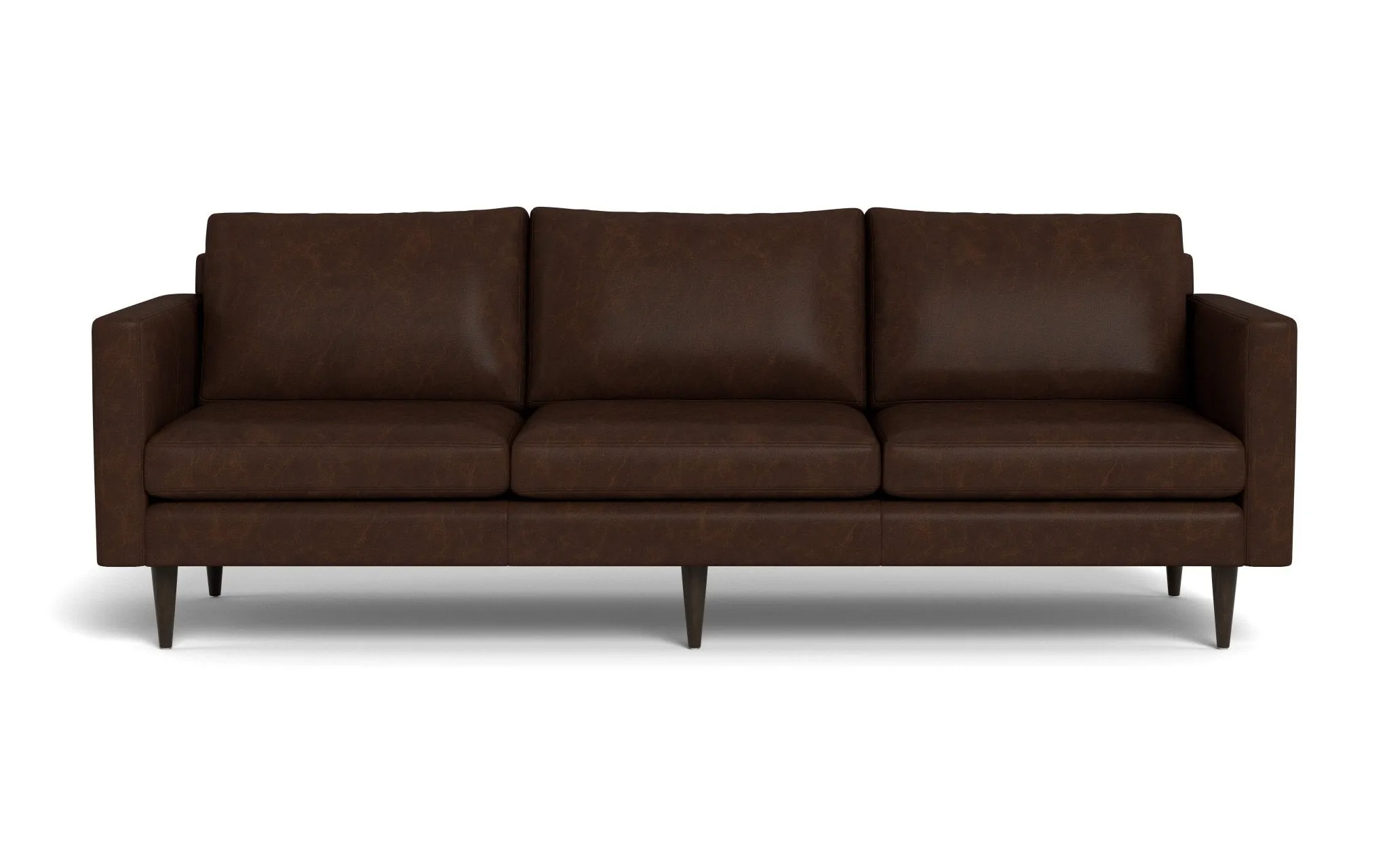 Wallace 98" Leather Untufted Estate Sofa