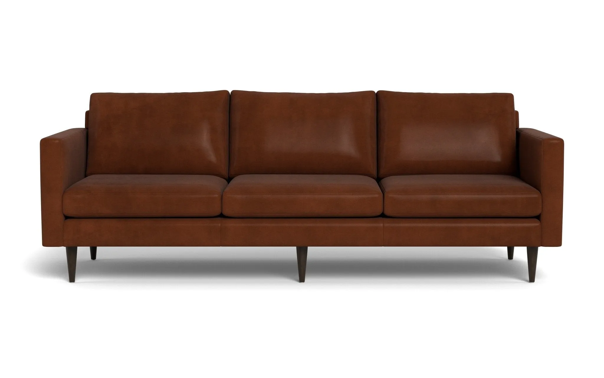 Wallace 98" Leather Untufted Estate Sofa