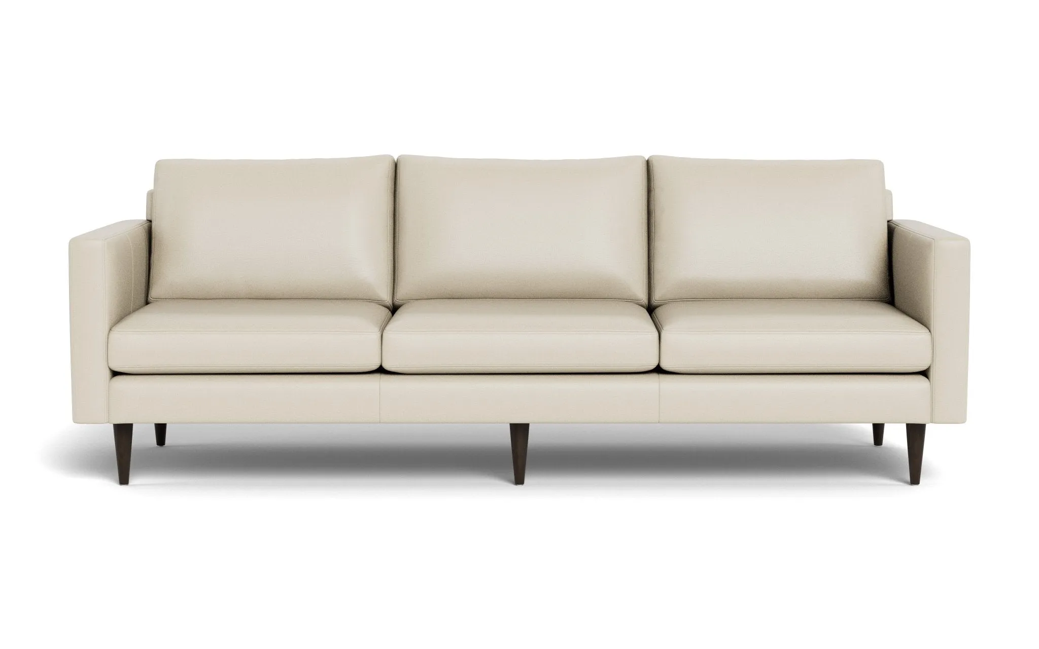 Wallace 98" Leather Untufted Estate Sofa