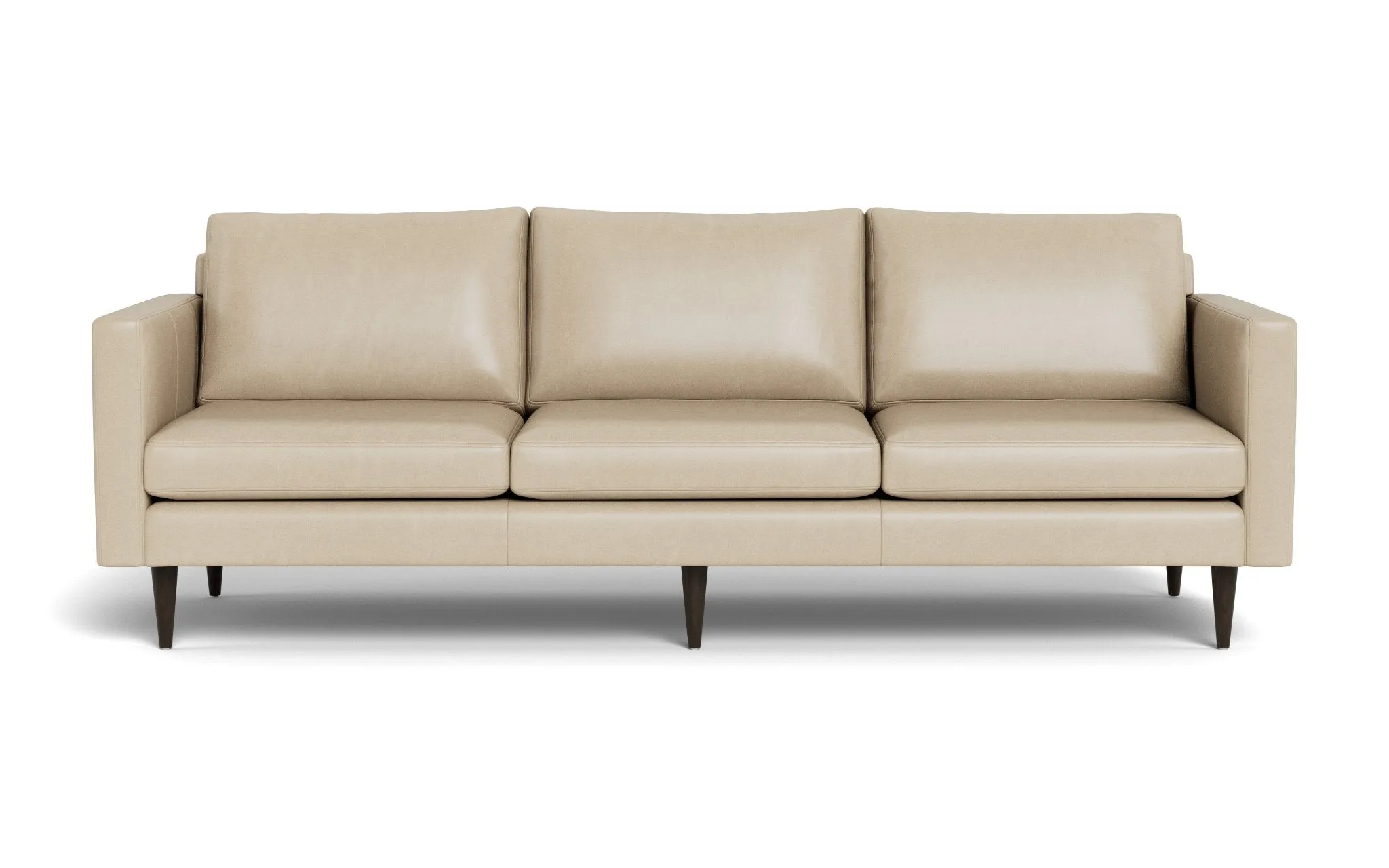 Wallace 98" Leather Untufted Estate Sofa