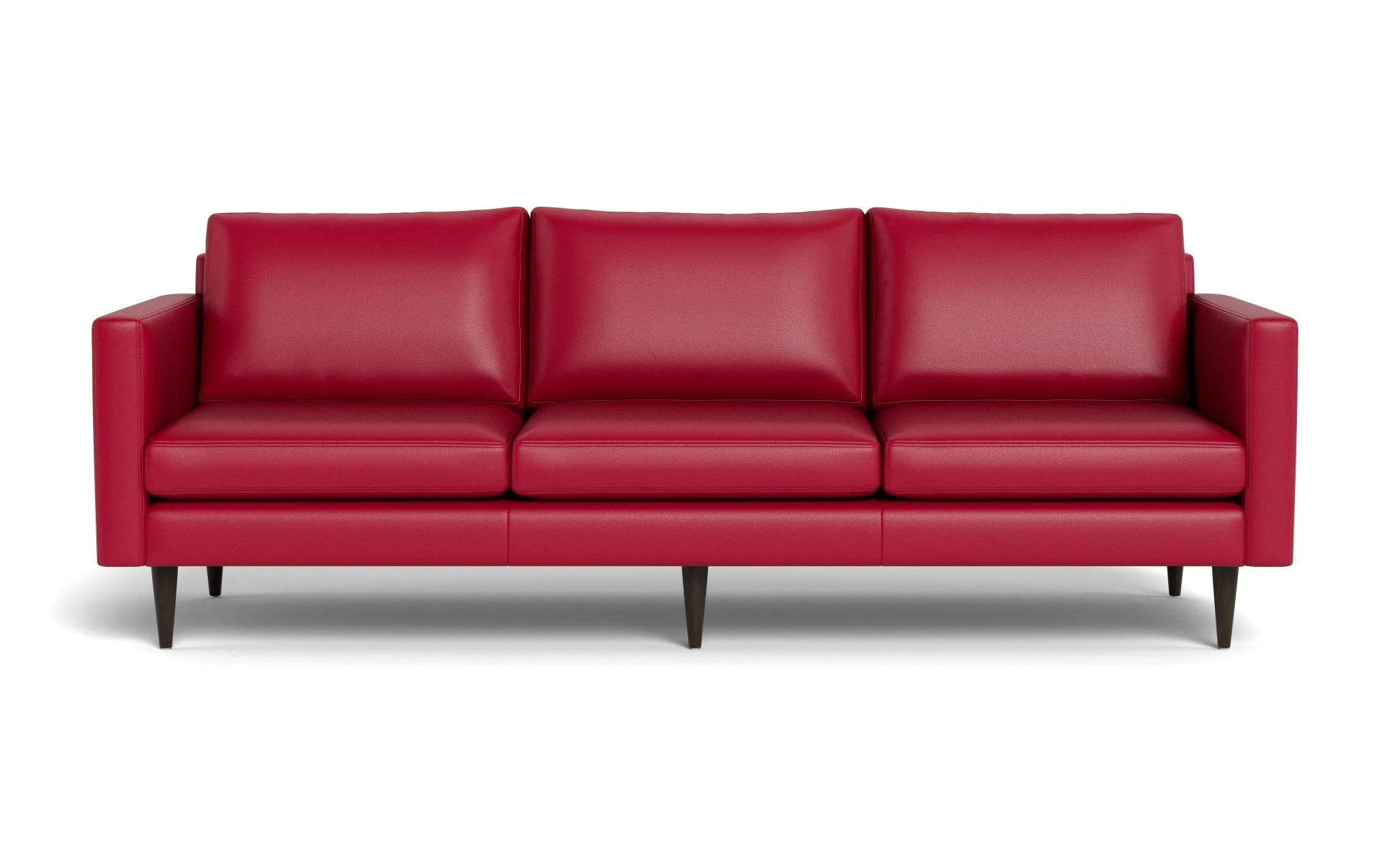 Wallace 98" Leather Untufted Estate Sofa